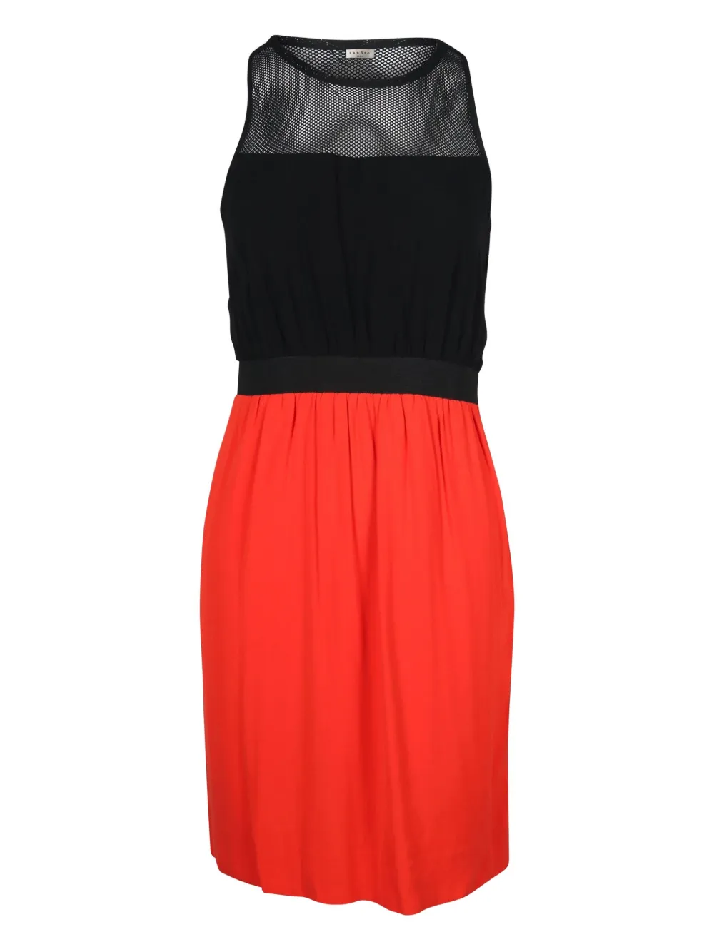 SANDRO panelled midi dress - レッド SANDRO panelled midi dress - レッド