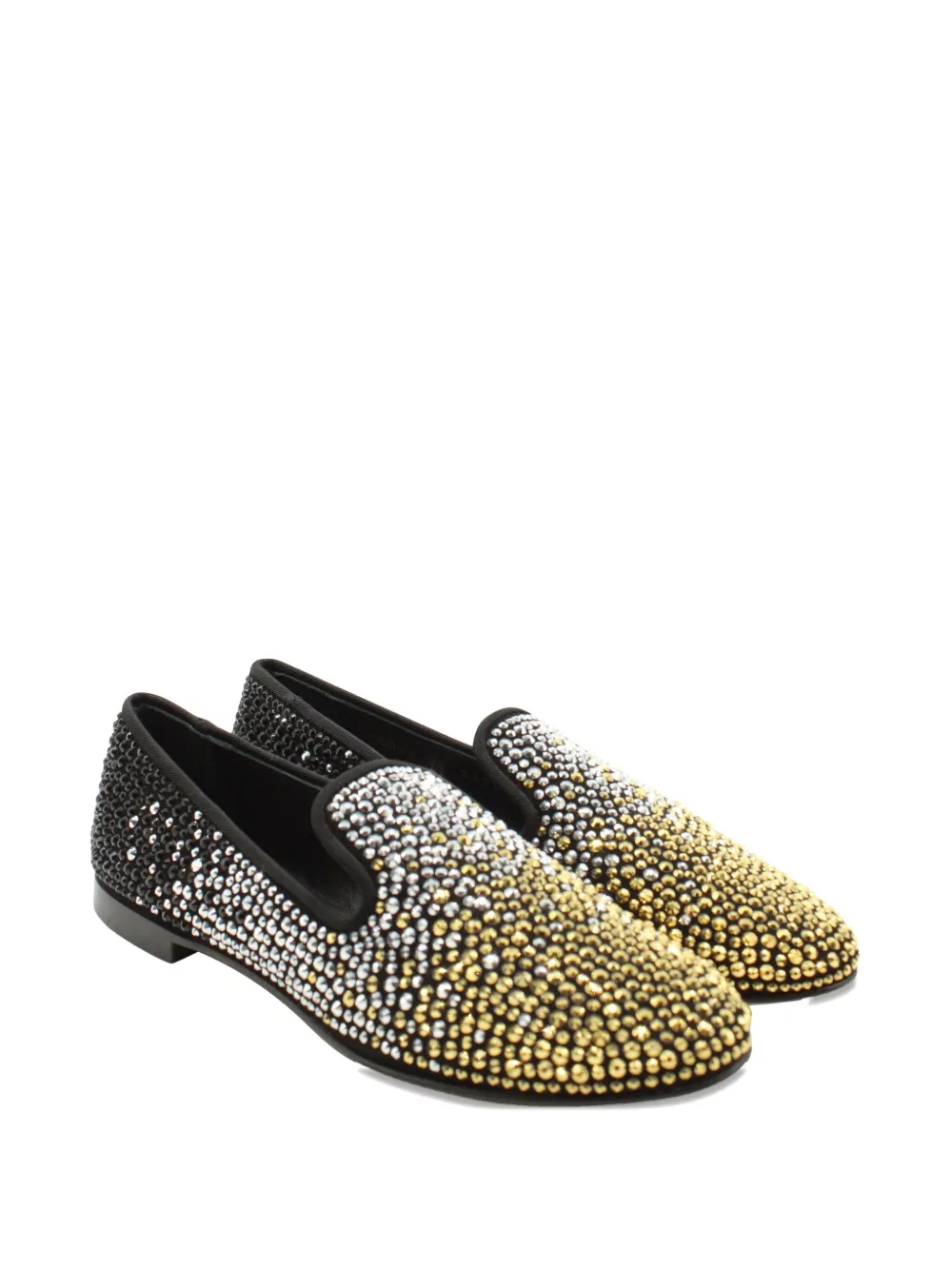 Giuseppe Zanotti Vintage crystal-embellished loafers - Zwart