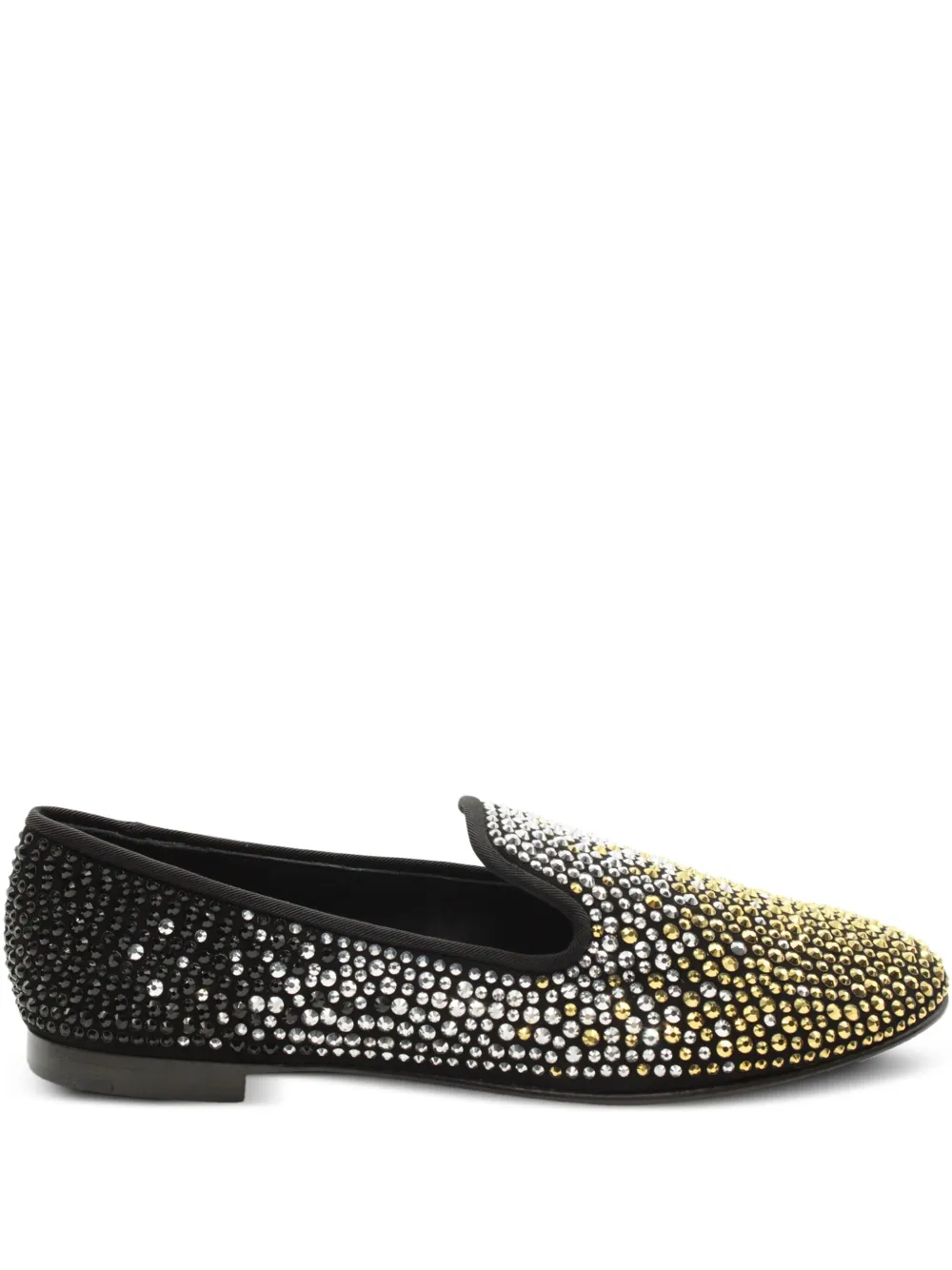 Giuseppe Zanotti Vintage لوفر مزين بكريستال | أسود | Image 1