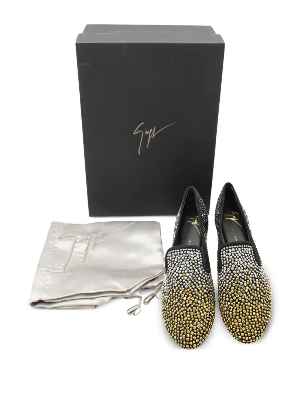 Giuseppe Zanotti Vintage crystal-embellished Loafers | Black  display picture 1
