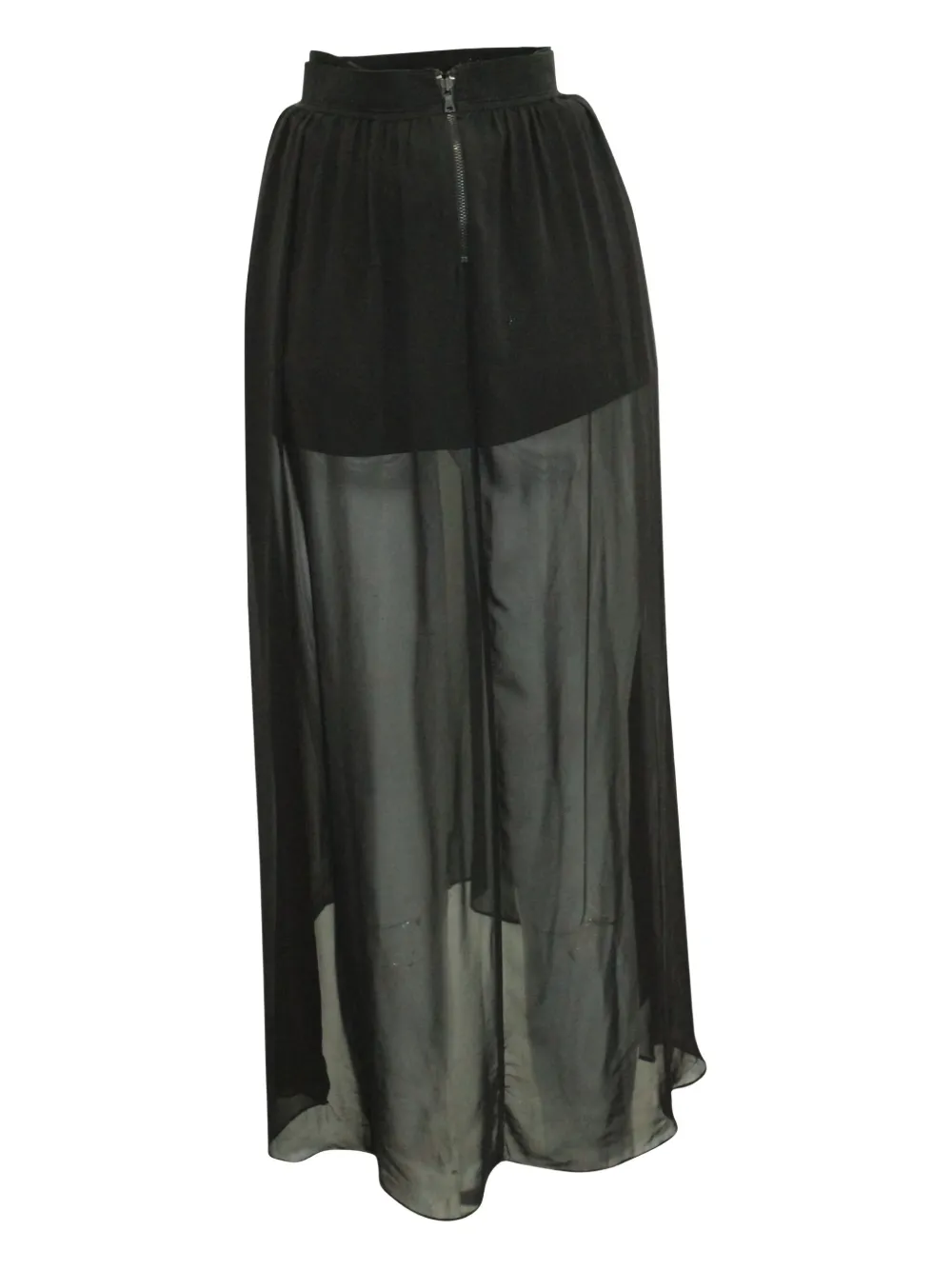 Alice + olivia ruffle sheer midi skirt - Zwart