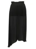 alice + olivia ruffle sheer midi skirt - Black