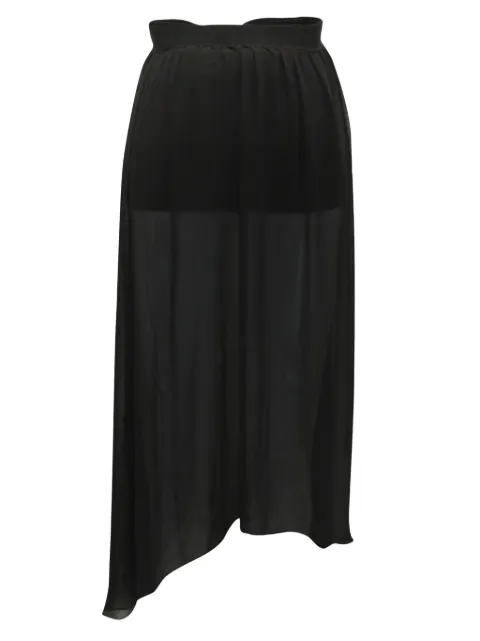 alice + olivia ruffle sheer midi skirt
