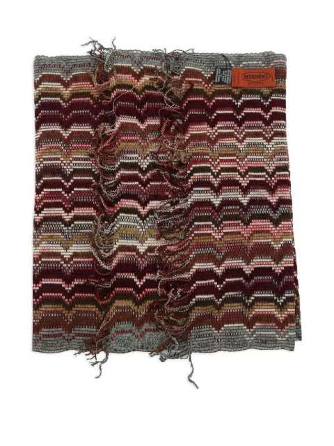 Missoni Pre-Owned chevron-knit fringed scarf