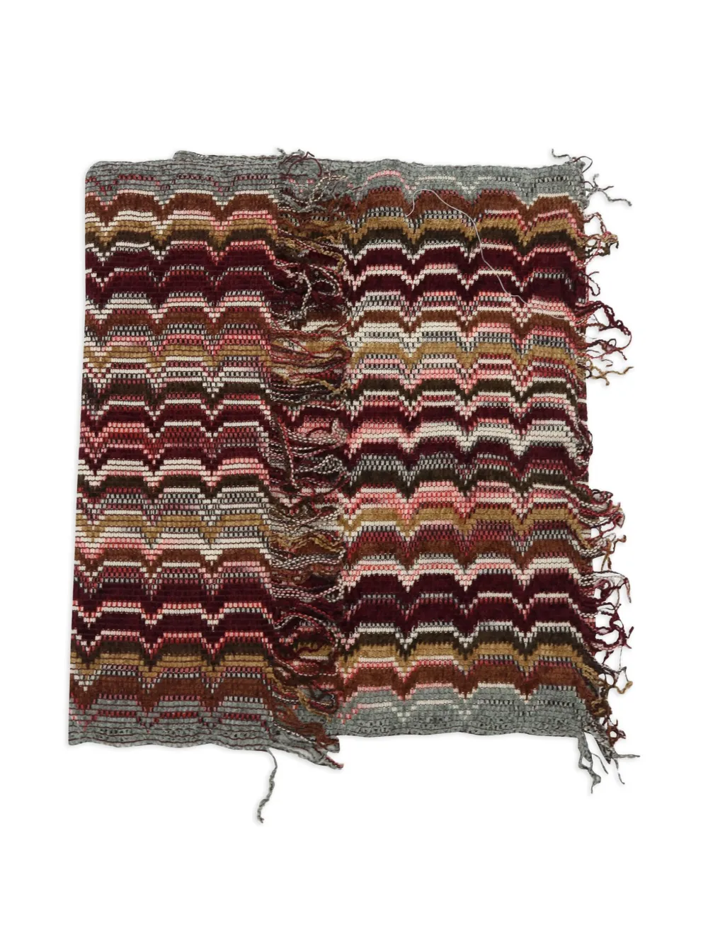 Missoni Pre-Owned chevron-knit fringed scarf | Image 2