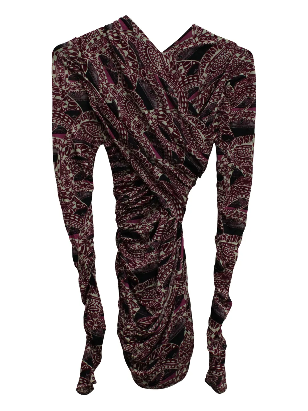 Isabel Marant Vintage paisley-print ruched mini dress | Purple | Image 1