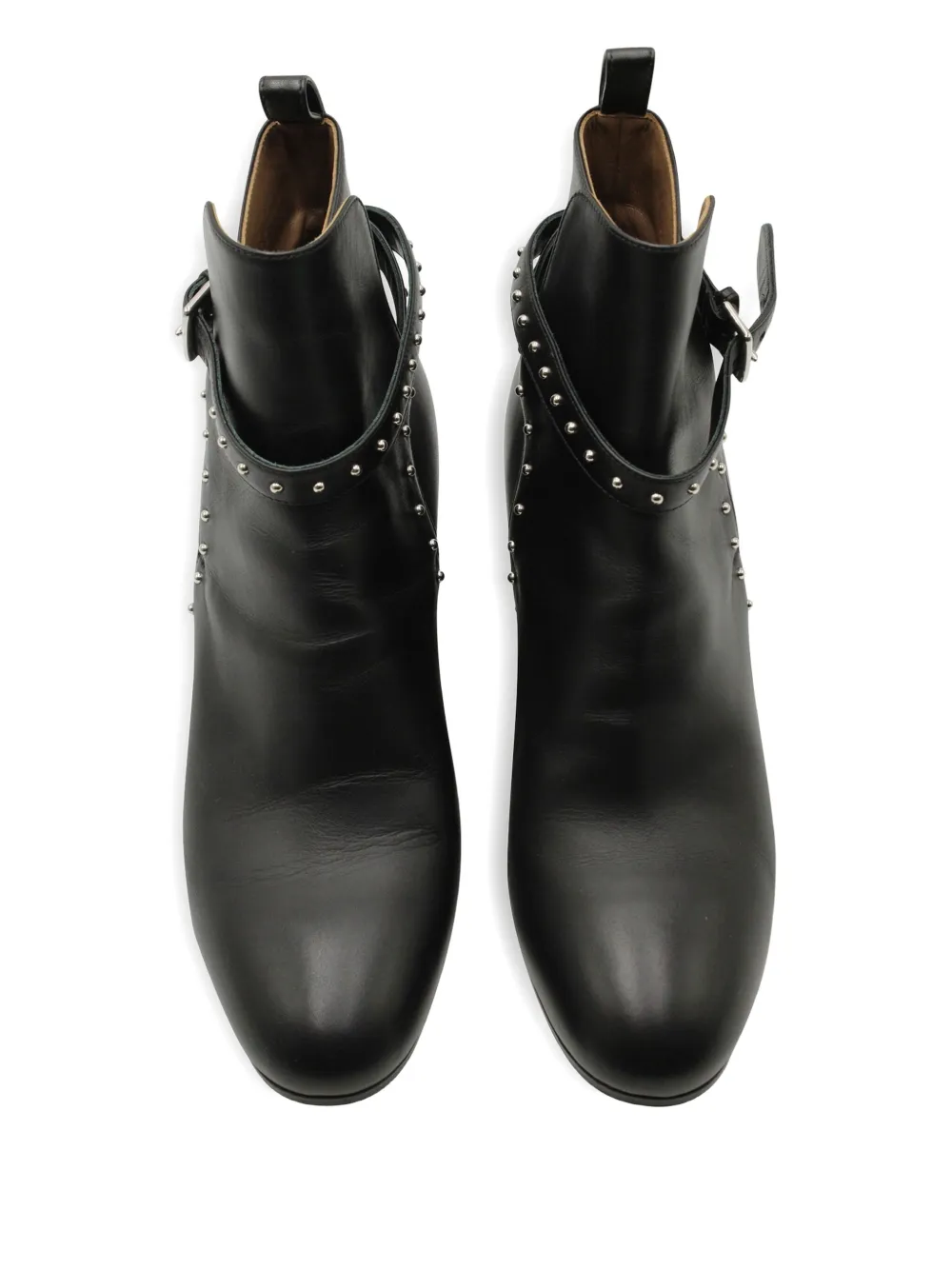Leather Studded Ankle Boots