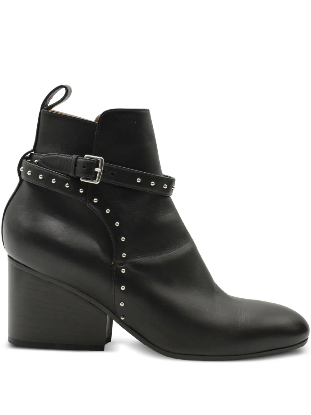Hermès Pre-Owned leather studded ankle boots | Black | Image 1