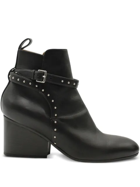 Hermès Pre-Owned leather studded ankle boots