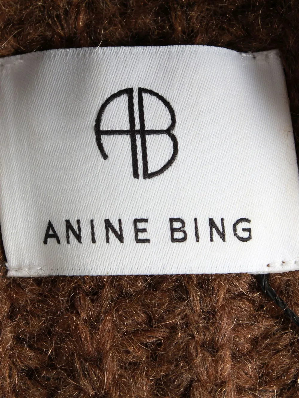 Pre-owned Anine Bing Ribbed Cropped Sweater In Brown
