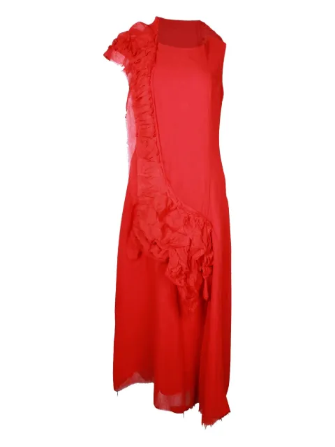 Yohji Yamamoto Pre-Owned فستان مزين بكرانيش