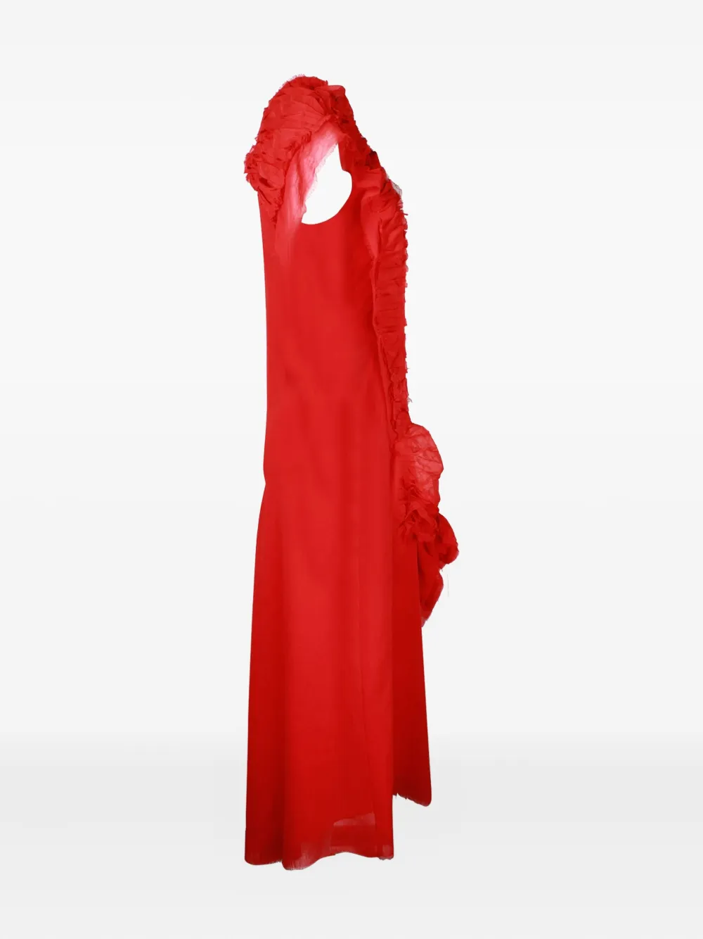 Yohji Yamamoto Pre-Owned ruffle-detail dress - Rood