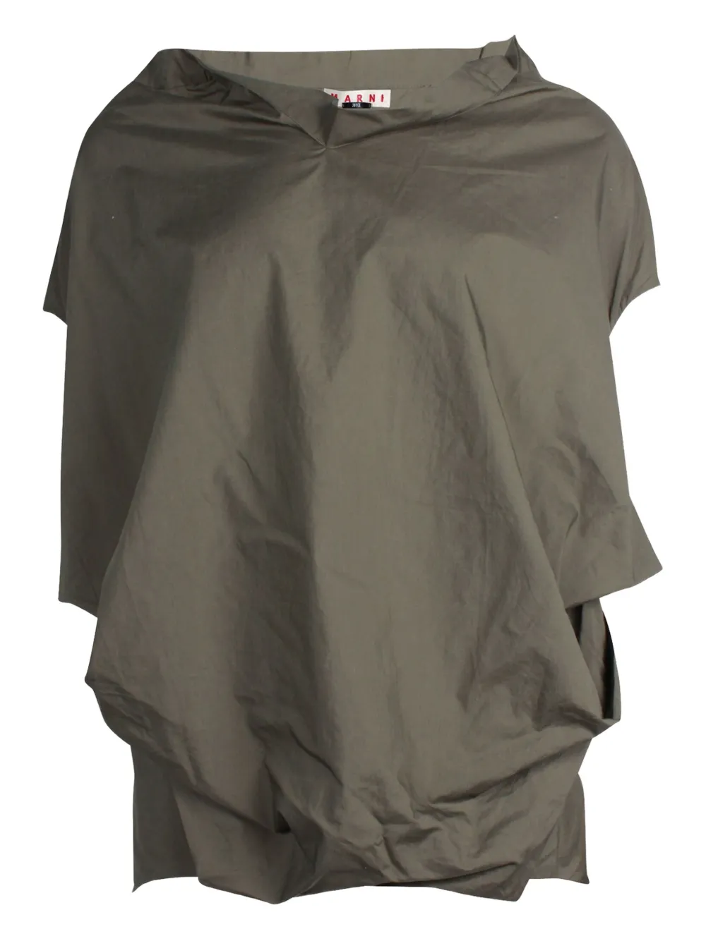 Pre-owned Marni Asymmetric Blouse In Green