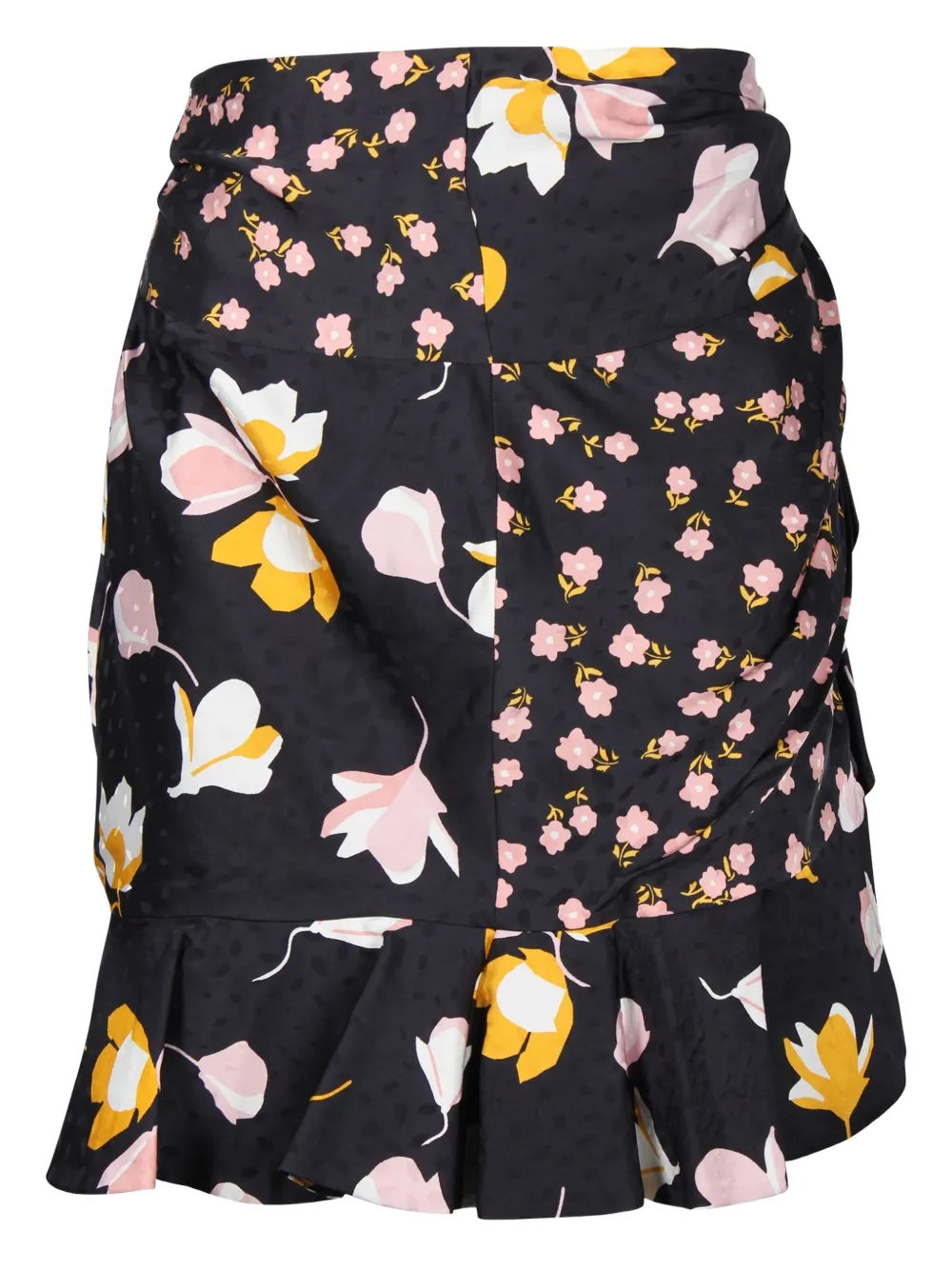 Self-Portrait Mini-rok met bloemenprint - Zwart
