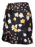 Self-Portrait floral-print mini skirt - Black