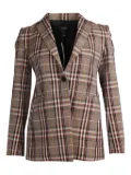Theory plaid single-breasted blazer - Brown