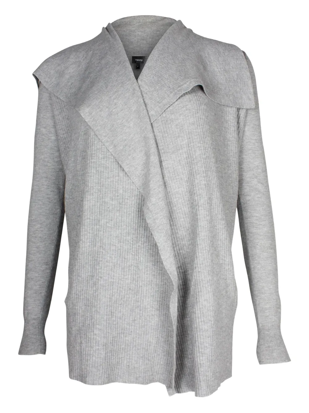 Theory ribbed cardigan | Grey | Image 1
