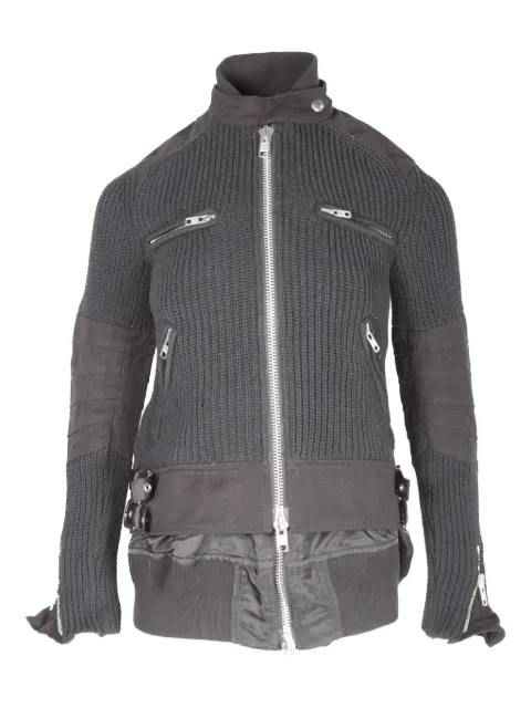 NIKE x SACAI layered knitted jacket