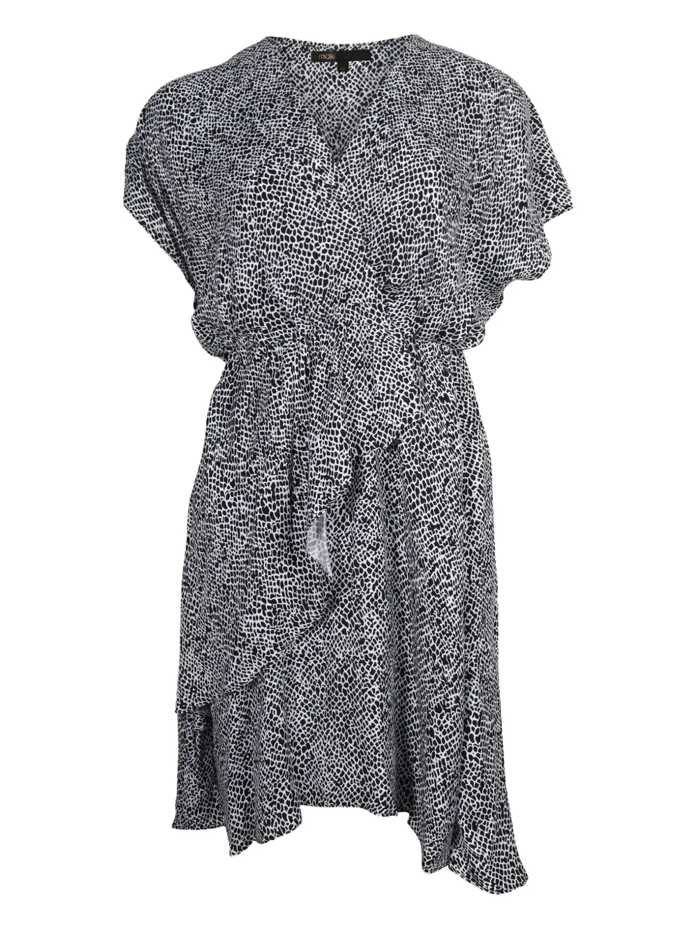 Maje ruffled surplice mini dress | Black | Image 1