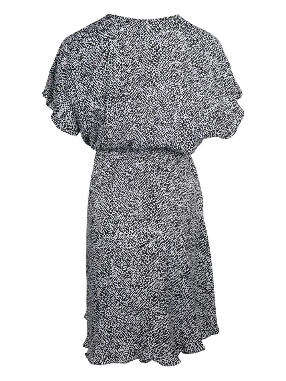 Maje ruffled surplice mini dress - Zwart