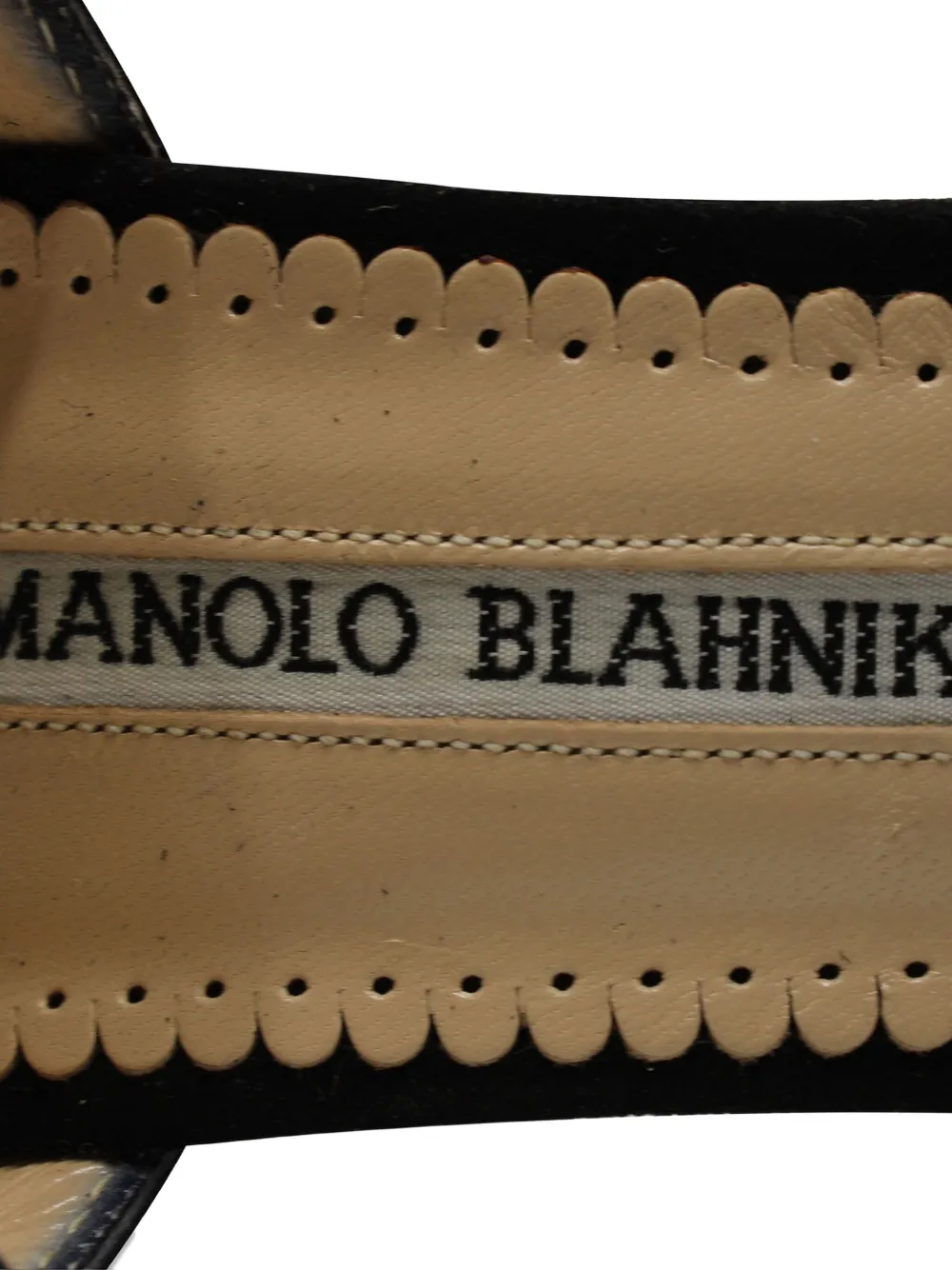 Pre-owned Manolo Blahnik Slingback Buckled Sandals In Black