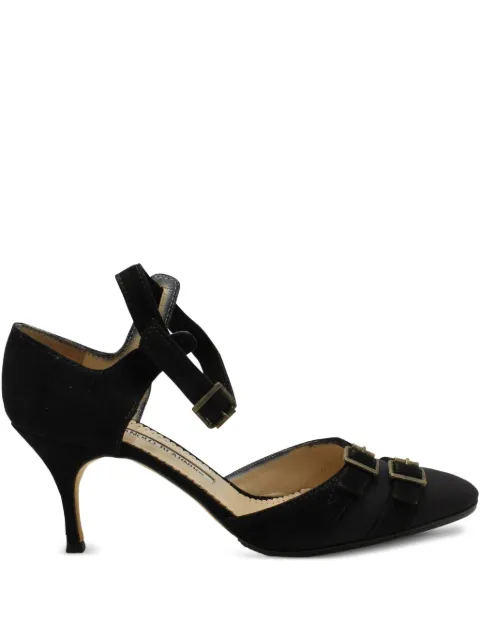 Manolo Blahnik slingback buckled sandals