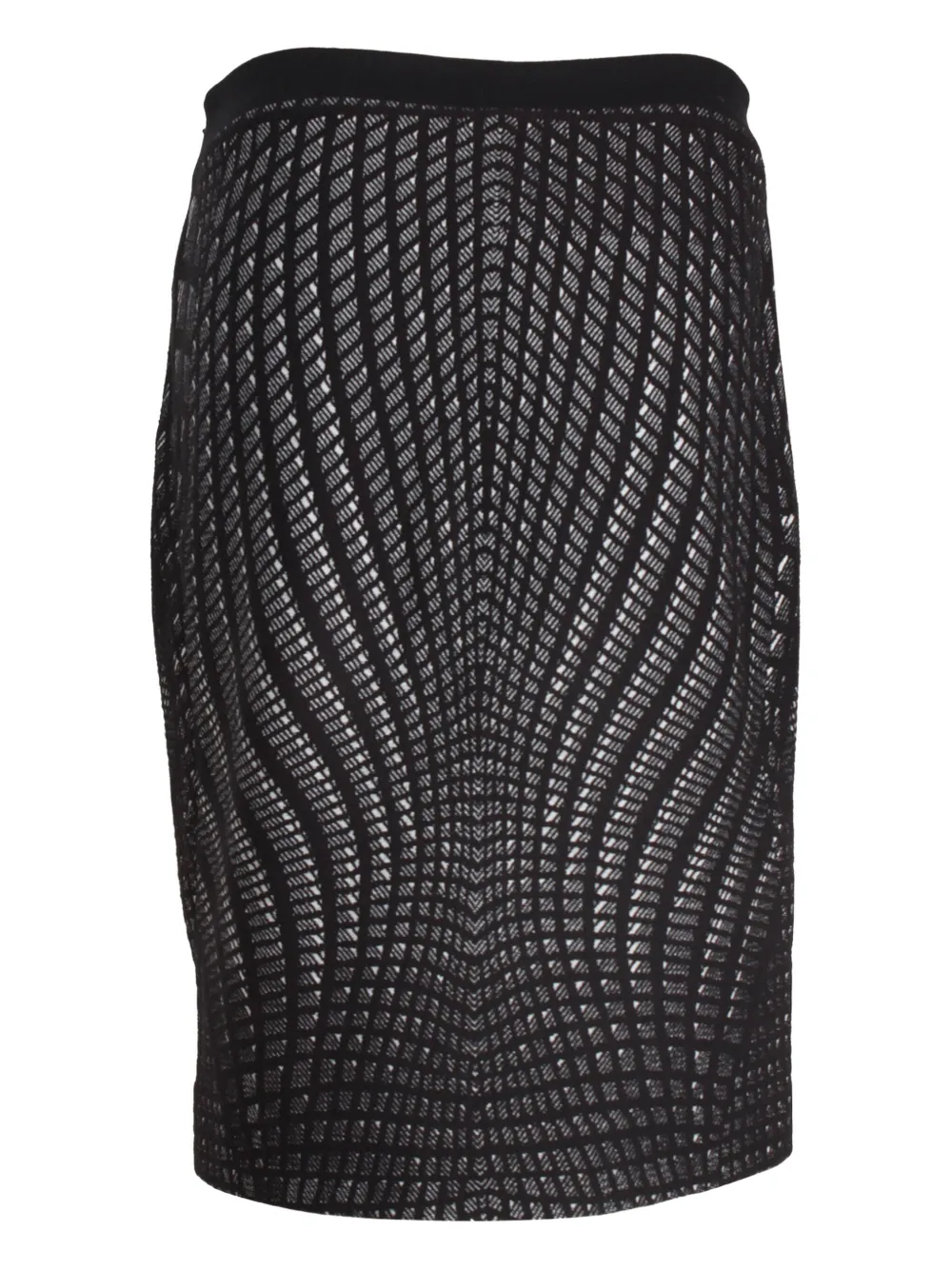 Diane Von Furstenberg Vintage jacquard pencil skirt - Zwart