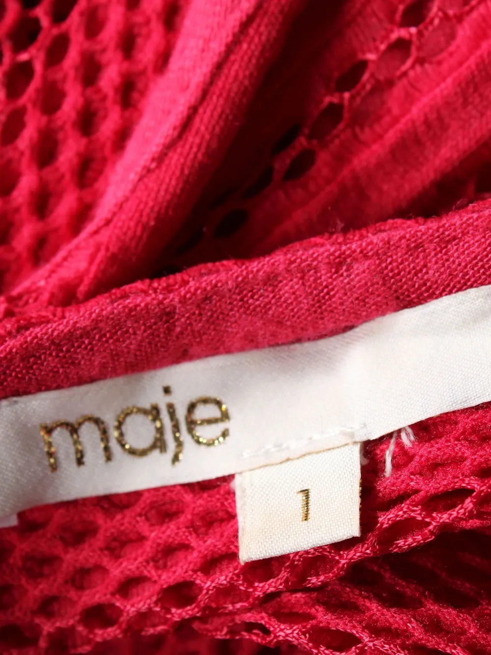 Pre-owned Maje Sleeveless Peplum Top In Red