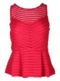 Maje sleeveless peplum top - Red