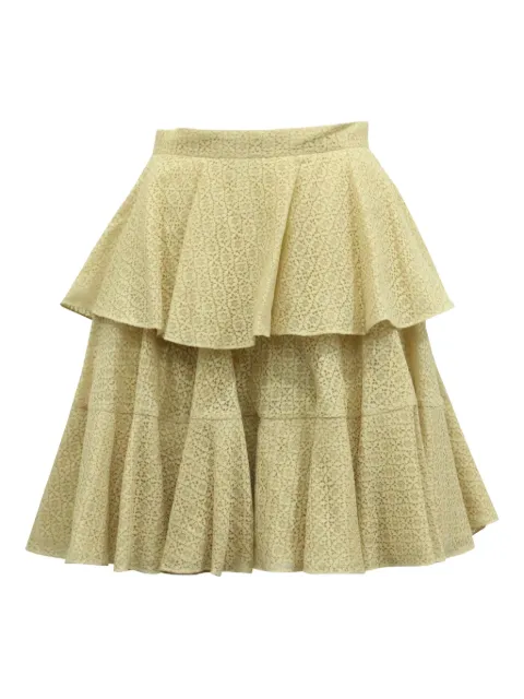 Alexander McQueen Pre-Owned lace tiered skirt