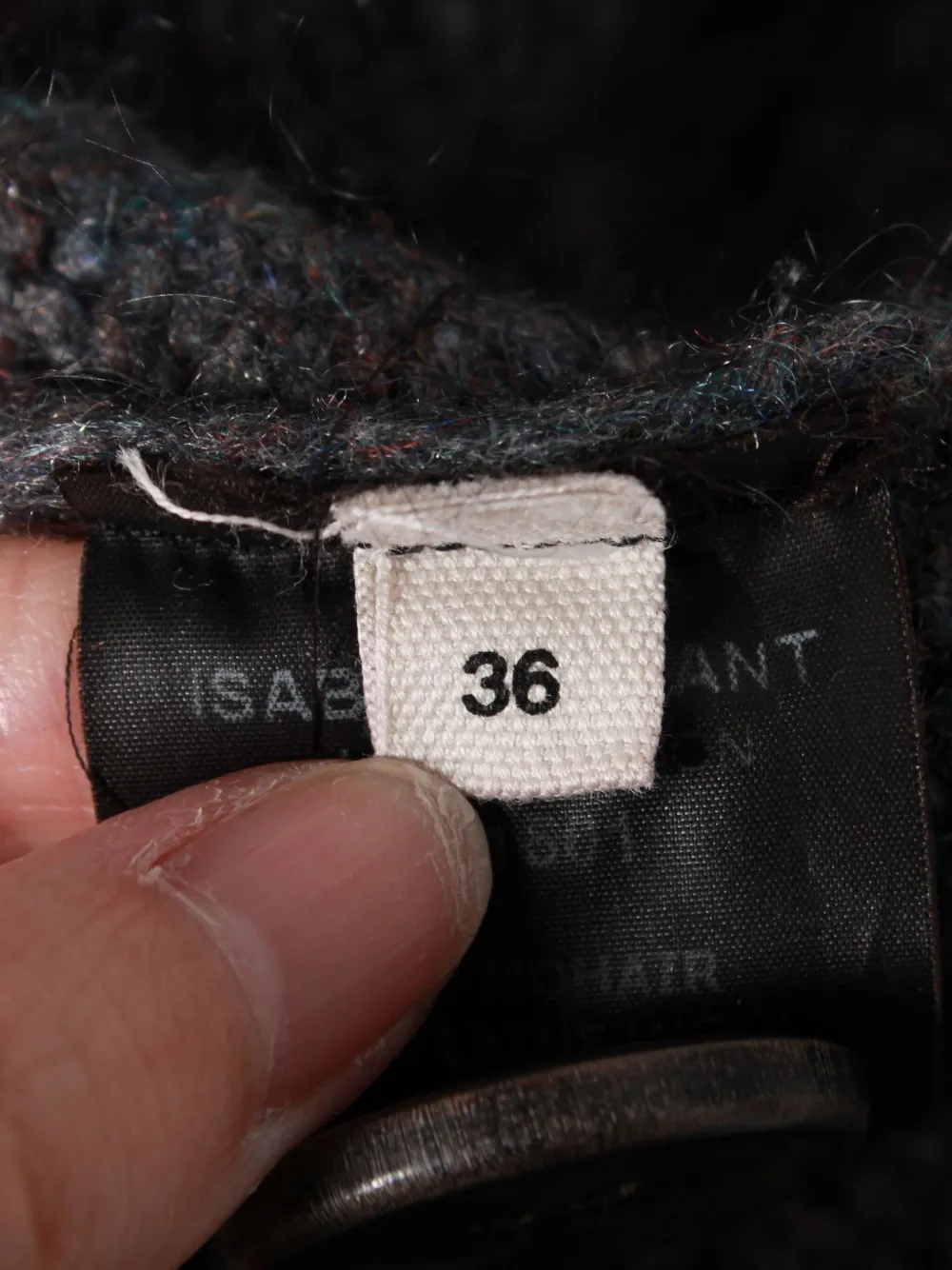 Pre-owned Isabel Marant Vintage Mohair V-neck Cardigan In Gray