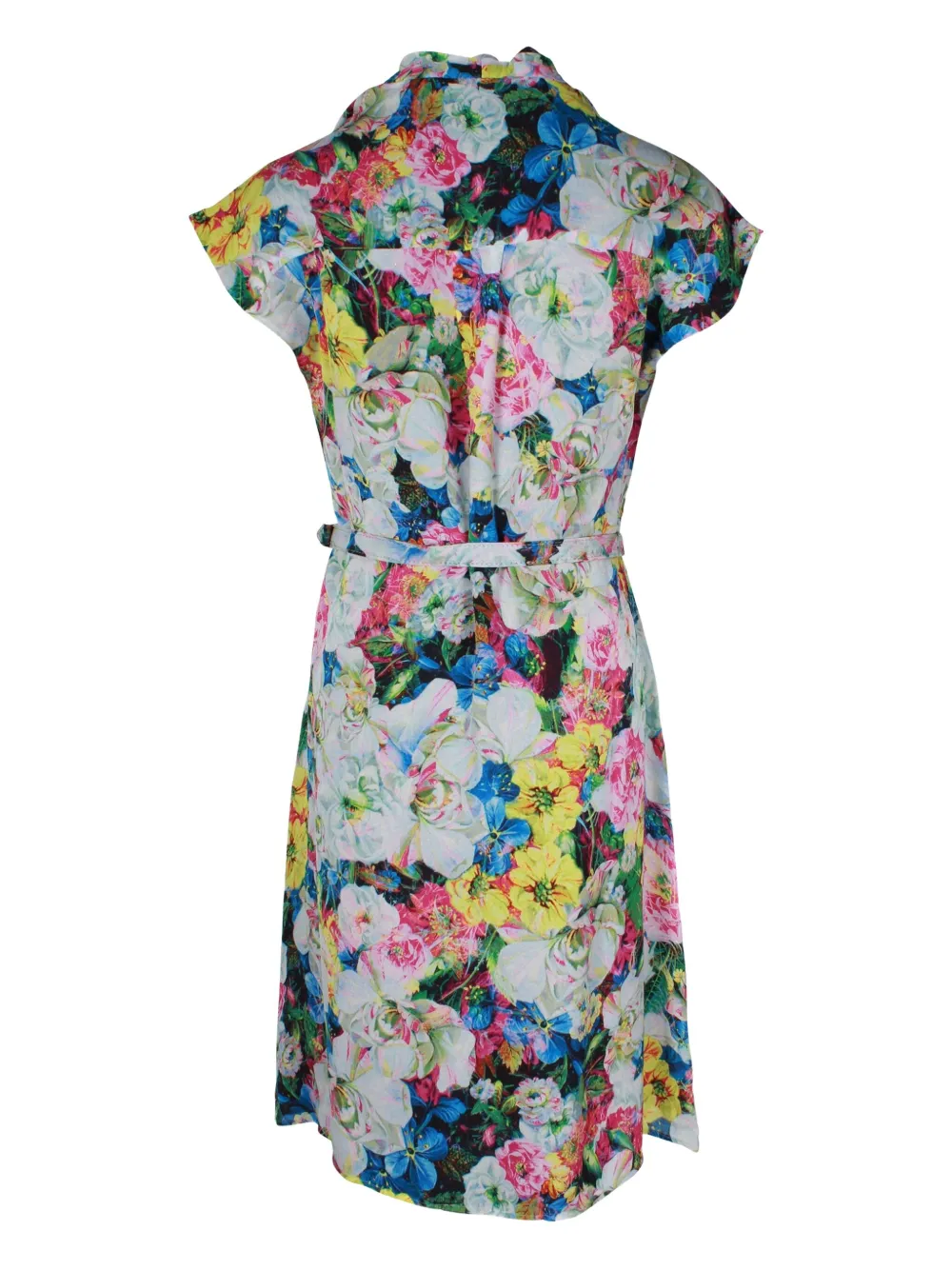 ERDEM floral-print buttoned mini dress - Blauw