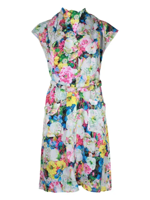 ERDEM floral-print buttoned mini dress