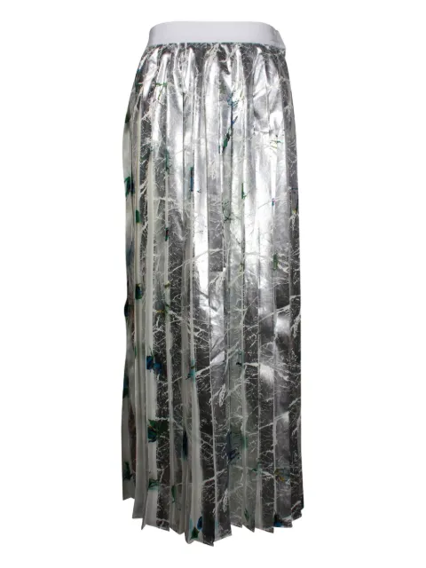 MSGM pleated floral maxi skirt