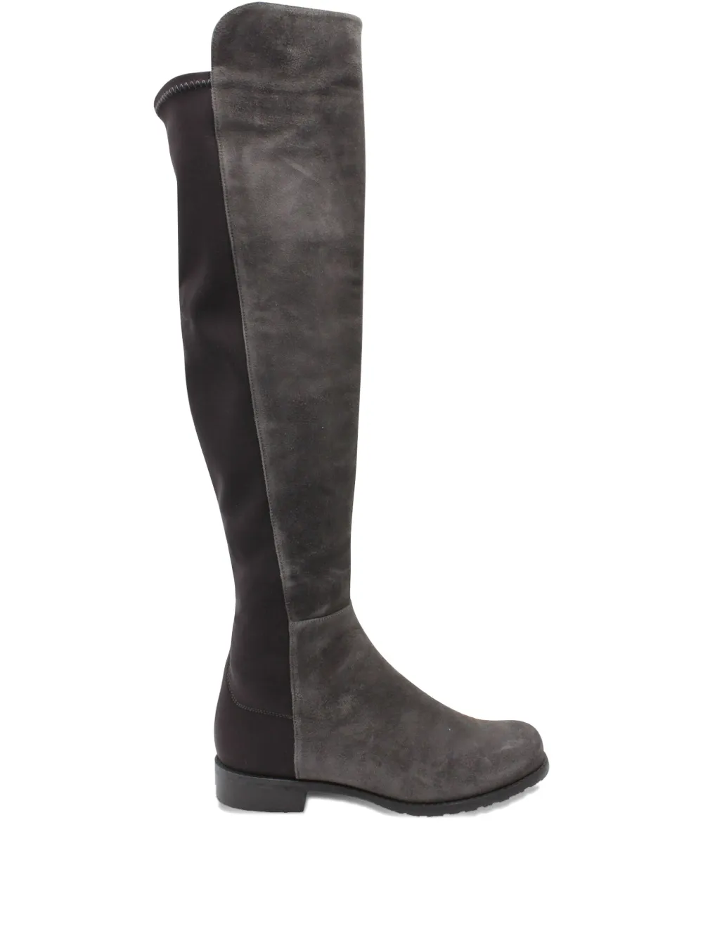 Pre-owned Stuart Weitzman Suede Over-the-knee Boots In Gray