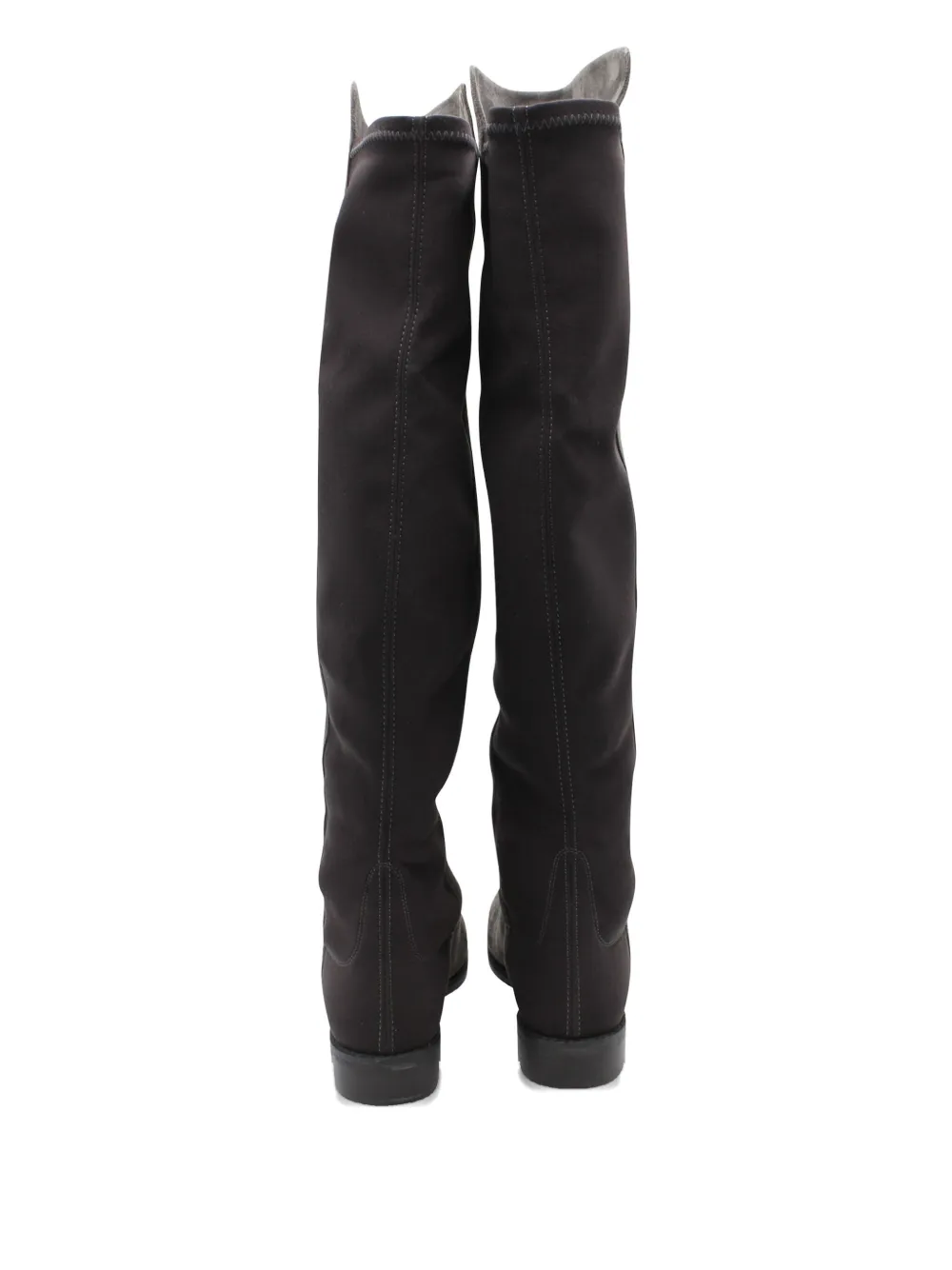 Pre-owned Stuart Weitzman Suede Over-the-knee Boots In Gray