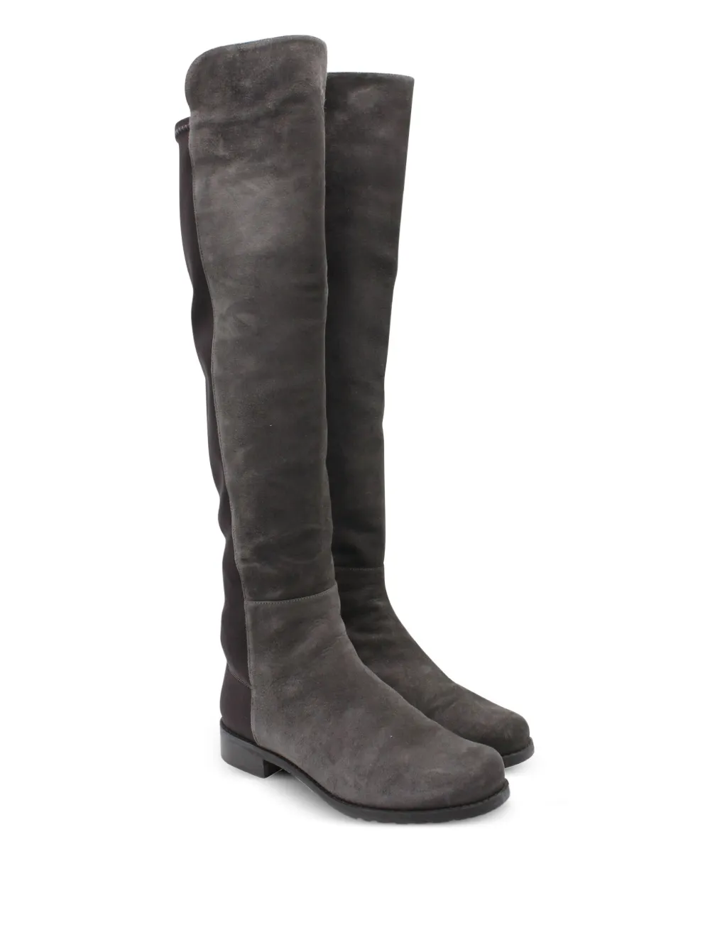 Stuart Weitzman Suede overknee laarzen - Grijs
