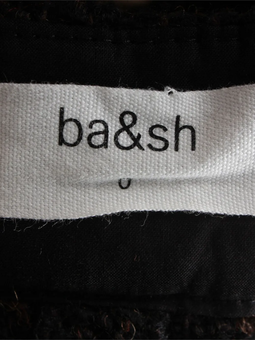 Pre-owned Ba&sh Tweed High-waisted Shorts In Black