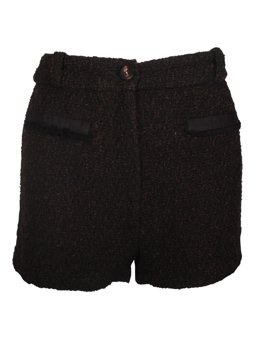 Ba&Sh tweed high-waisted shorts | Black | Image 1