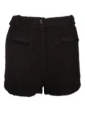 Ba&Sh tweed high-waisted shorts - Black