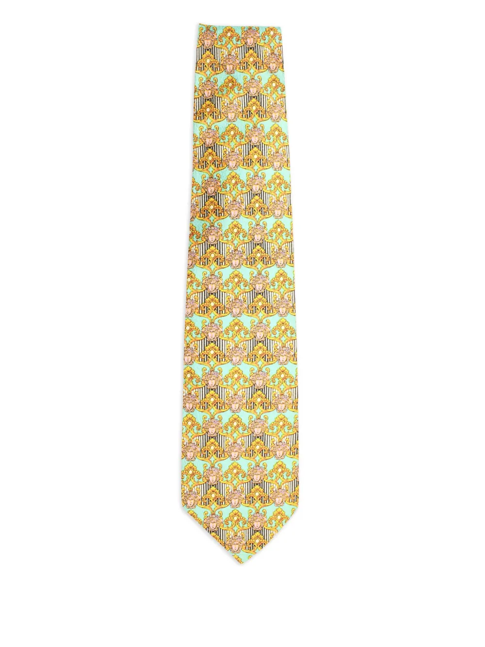 Versace Pre-Owned Medusa-motif silk tie | Green | Image 1