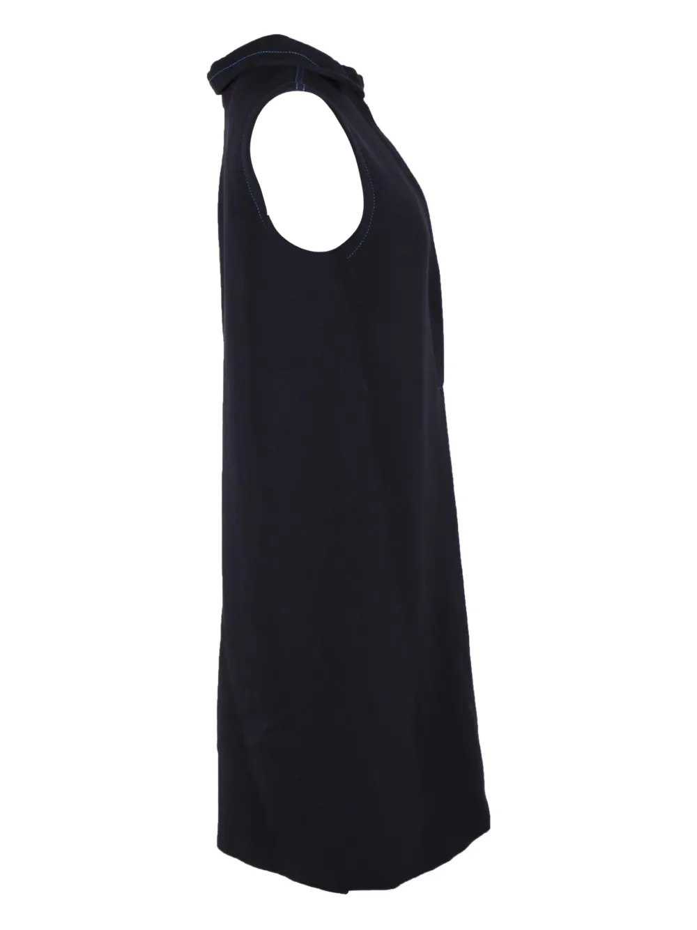Pre-owned Marni Classic-collar Sleeveless Dress In Blue