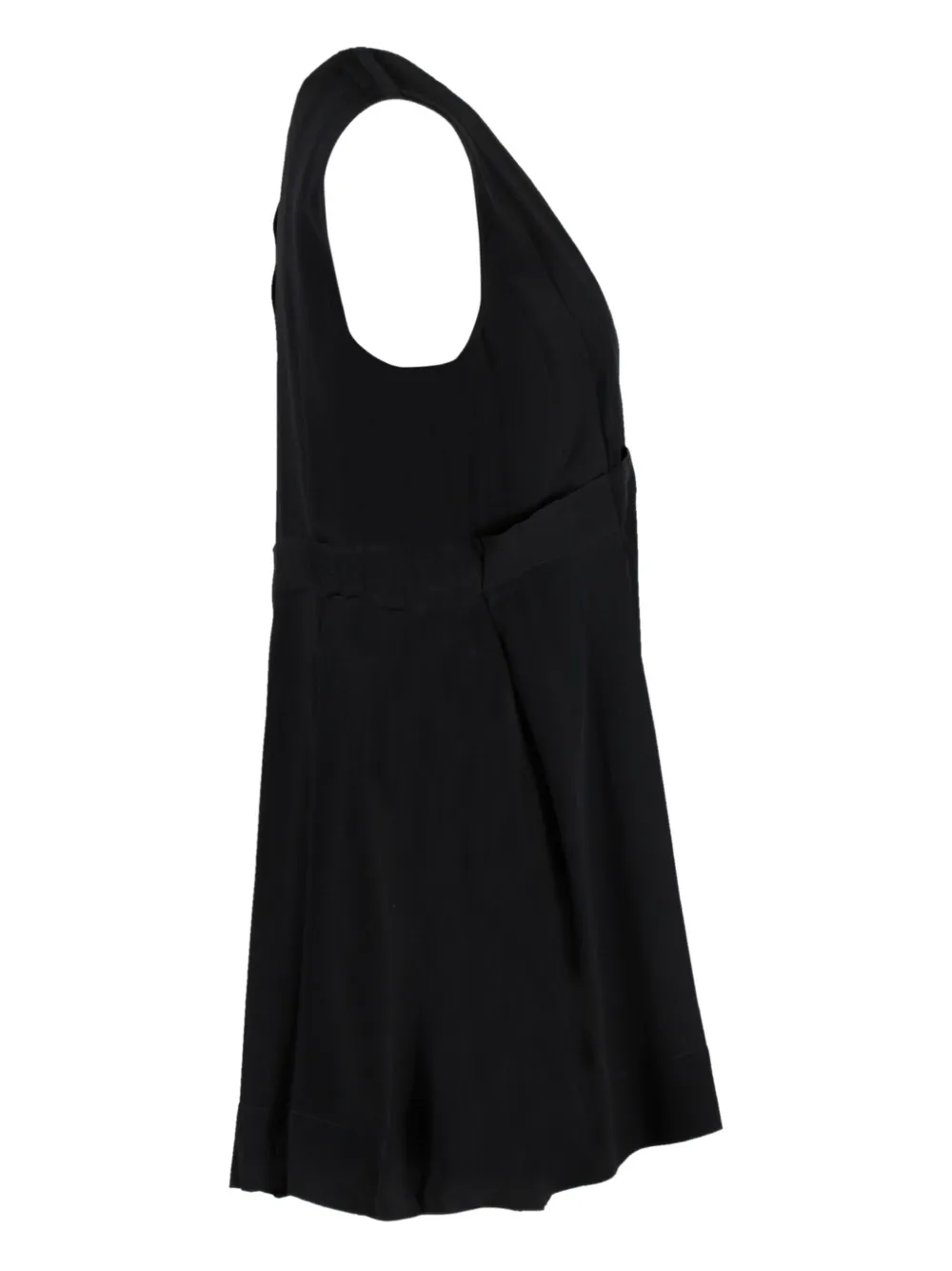 Pre-owned Marni Pleated Sleeveless Dress In Black