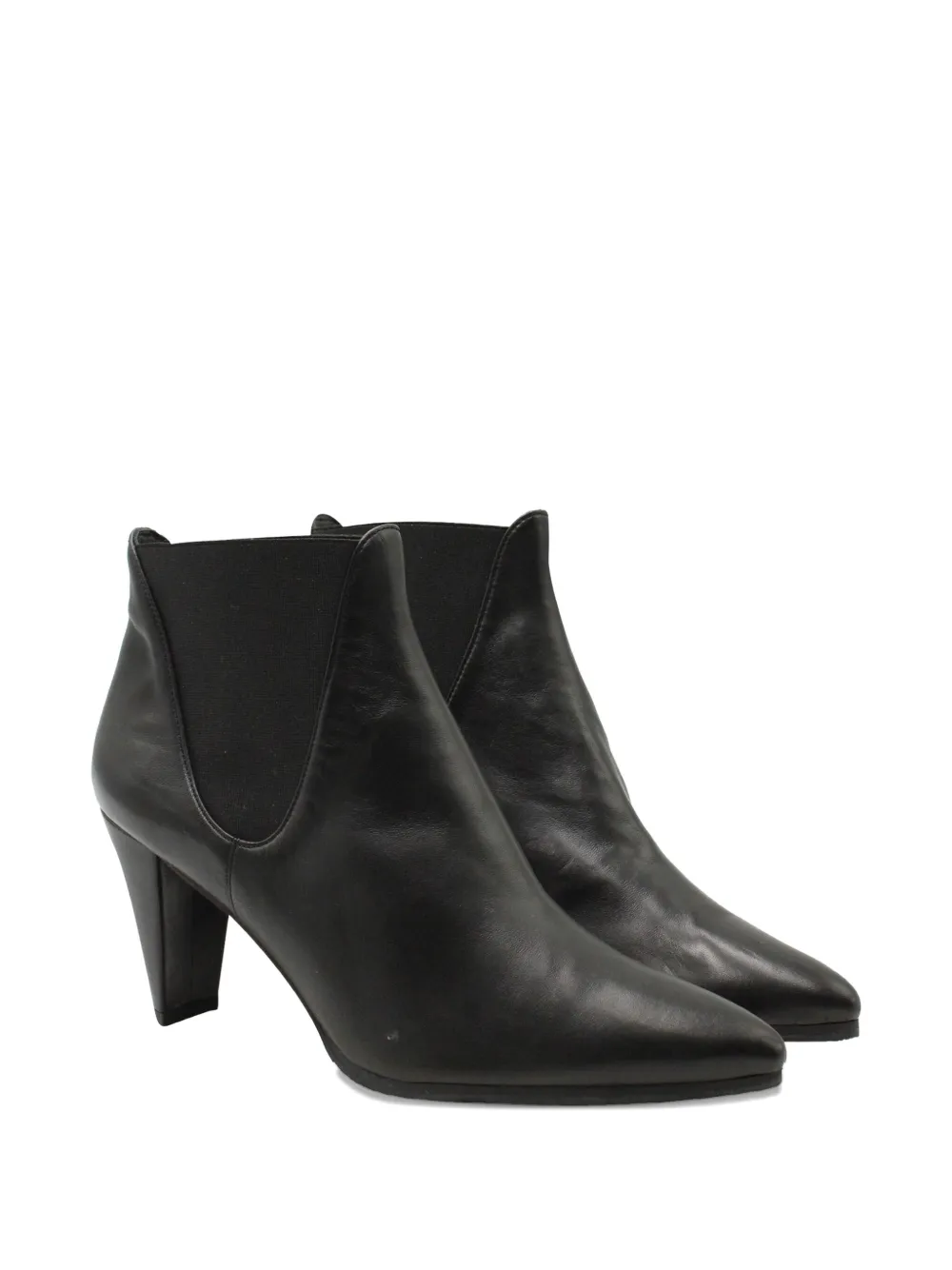 Stuart Weitzman leather pointed-toe ankle boots - Zwart
