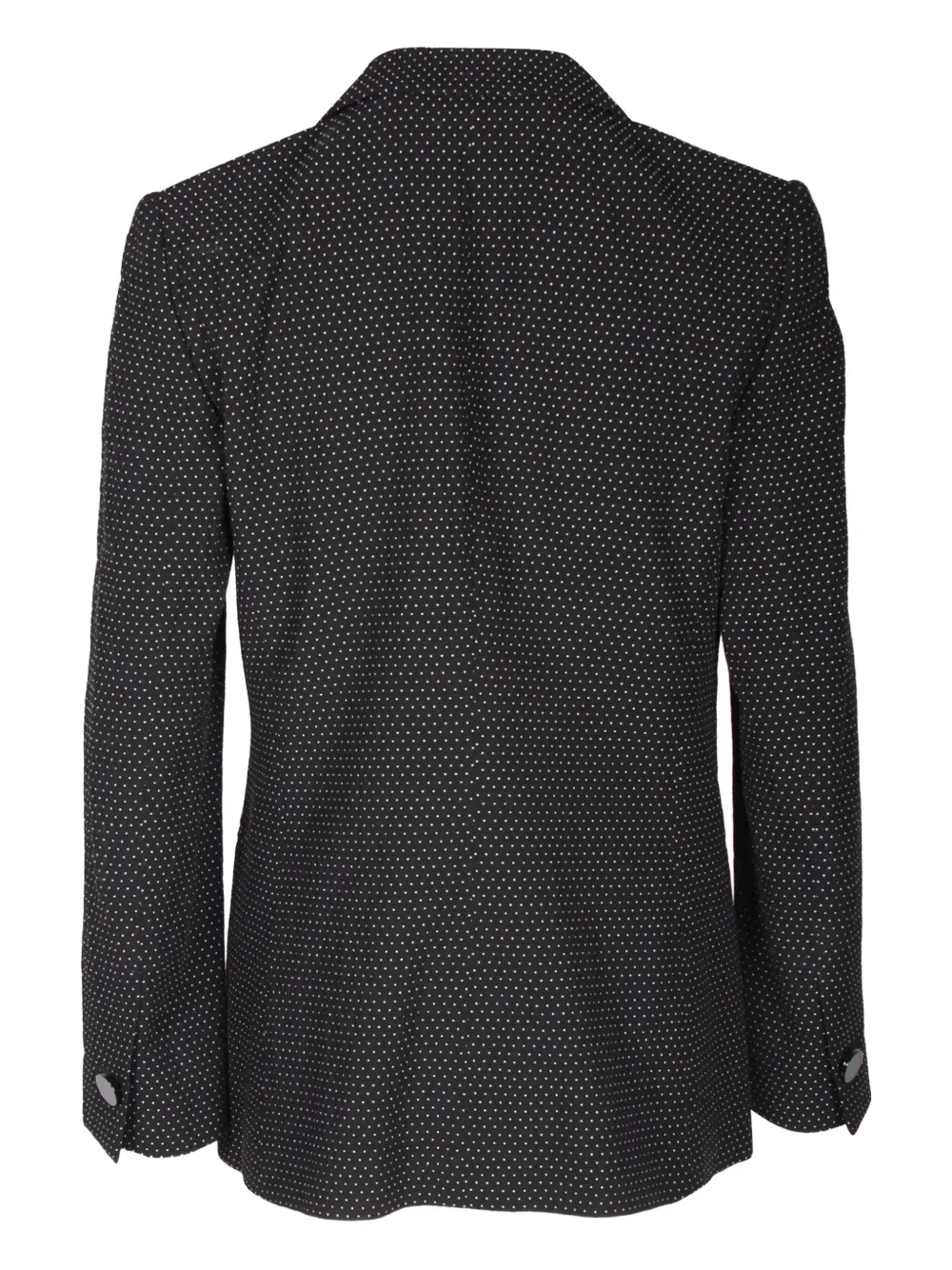 Pre-owned Giorgio Armani Polka-dot Single-breasted Blazer In Black