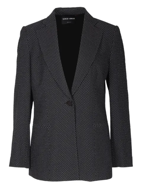 Giorgio Armani Pre-Owned بليزر منقط بصف أزرار