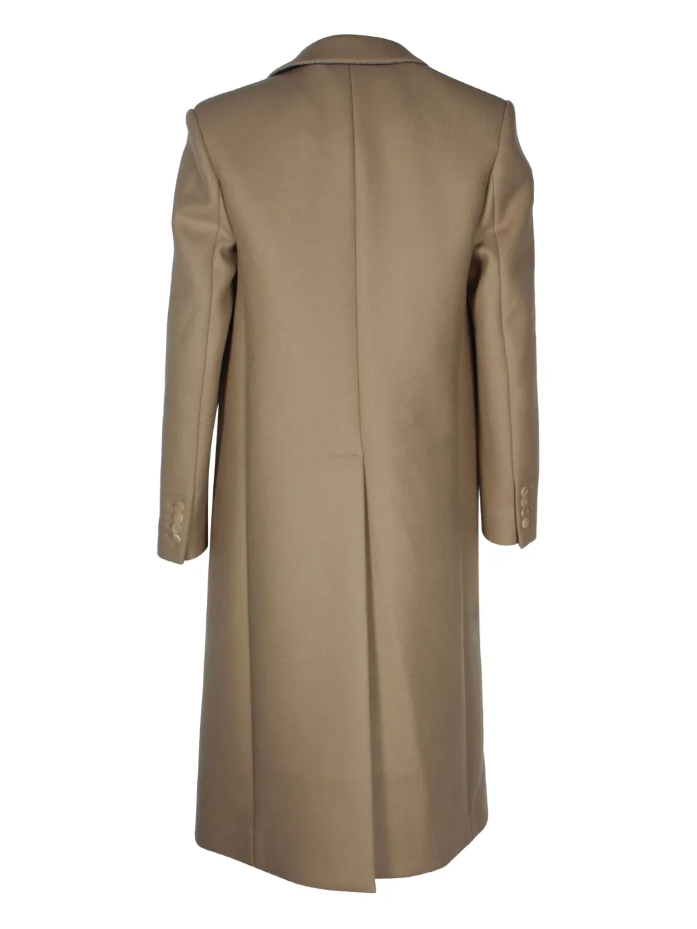 The Row Pre-Owned peak-lapel single-breasted coat - Bruin