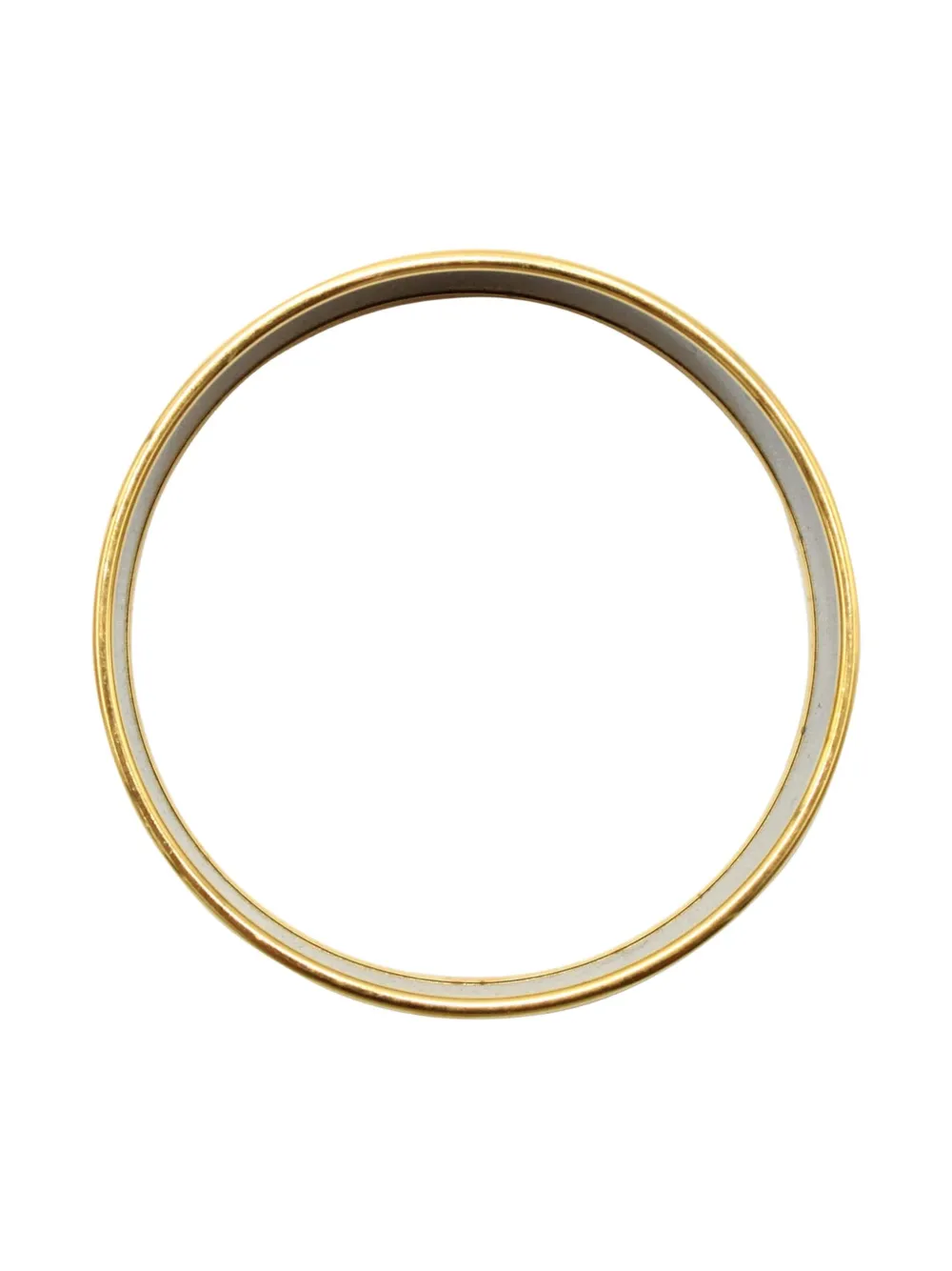 Pre-owned Hermes Wheels Of Calèche Bangle Bracelet In Gold