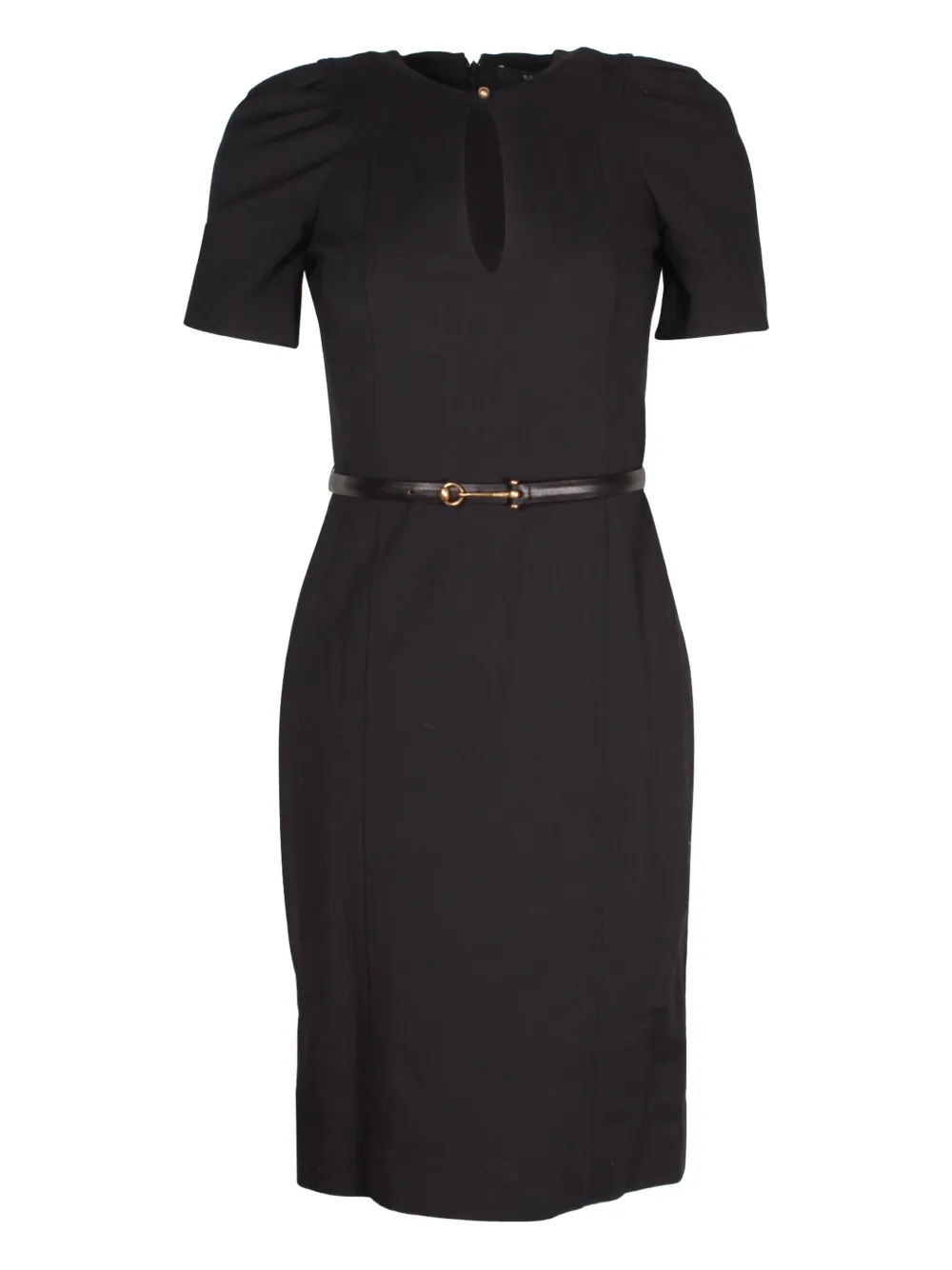 Gucci Pre-Owned vestido midi con cinturón | negro | Image 1
