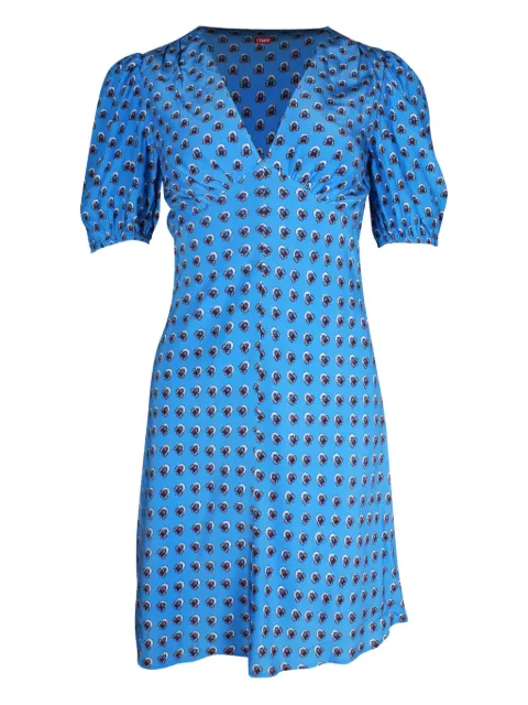 STAUD Milla puff-sleeve floral-print mini dress
